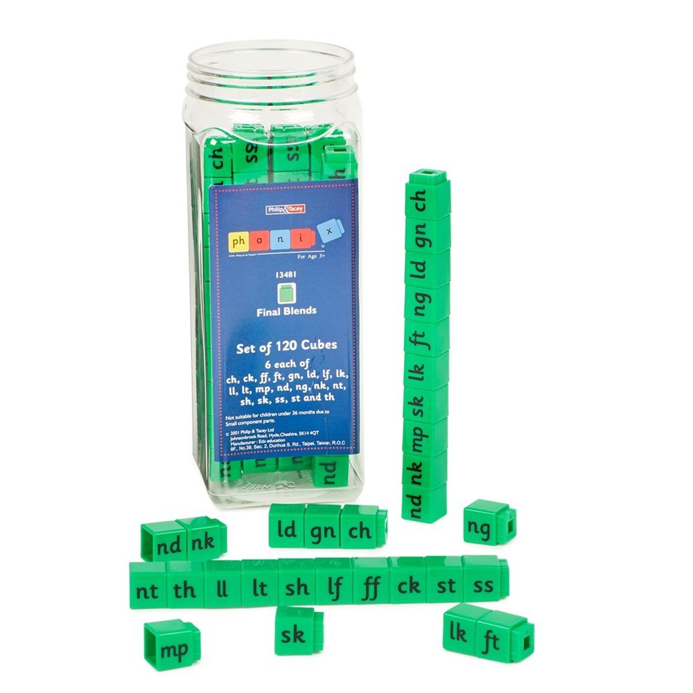 Phonix Cubes Geen Final Consonants (120 Cubes) - ABC School Supplies