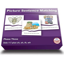 Picture Sentence Matching Phase Three Set 2 - ABC School Supplies