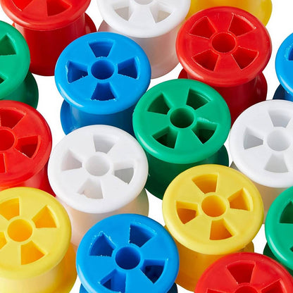 Plastic Cotton Reels Set Of 100 - ABC School Supplies