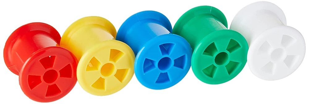 Plastic Cotton Reels Set Of 100 - ABC School Supplies