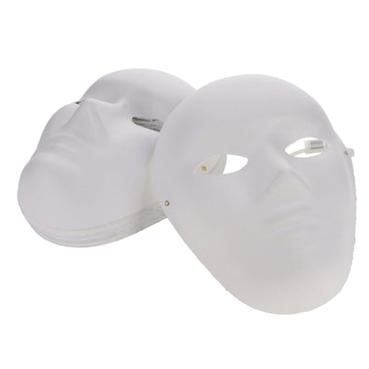 Plastic White Adult Face Masks Pack of 10 - ABC School Supplies