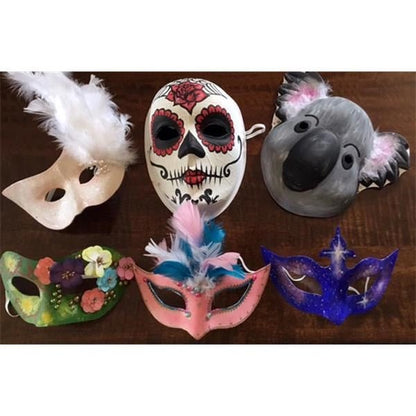Plastic White Adult Face Masks Pack of 10 - ABC School Supplies
