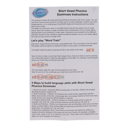 Play and Learn Phonics Dominoes 84 pcs - ABC School Supplies