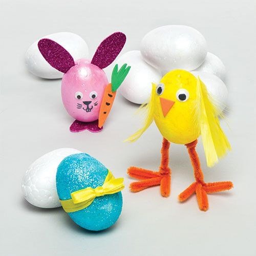 Polystyrene Eggs Pack of 10 - 7cm - ABC School Supplies