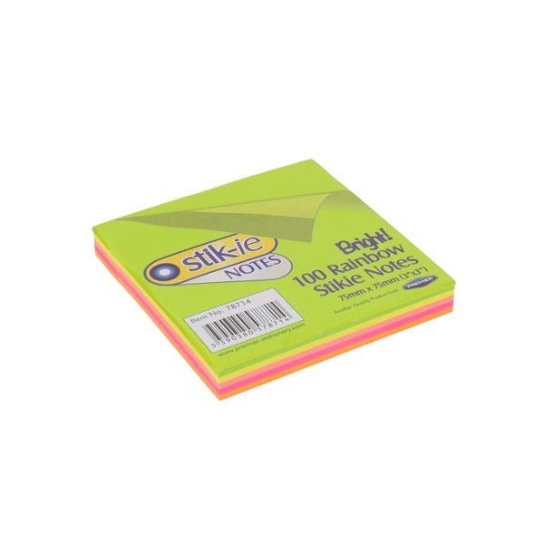Post - it Sticky Notes Rainbow 75 x 75mm - ABC School Supplies