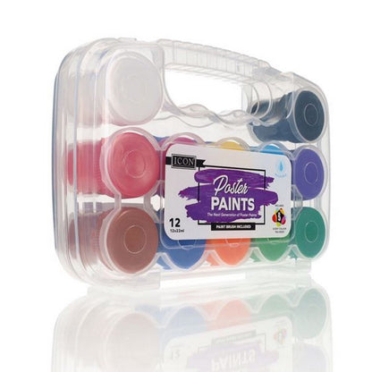 **Poster Paint Set 12 X 22Ml - ABC School Supplies