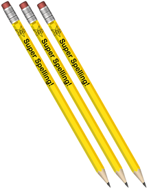 **Praise Pencils Super Spelling! (Pack Of 10) - ABC School Supplies