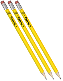 **Praise Pencils Terrific! (Pack Of 10) - ABC School Supplies