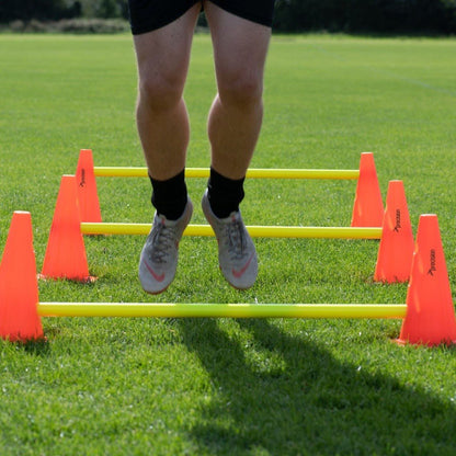 Precision Agility Hurdle Cone Set of 20 Cones and 10 Poles - ABC School Supplies