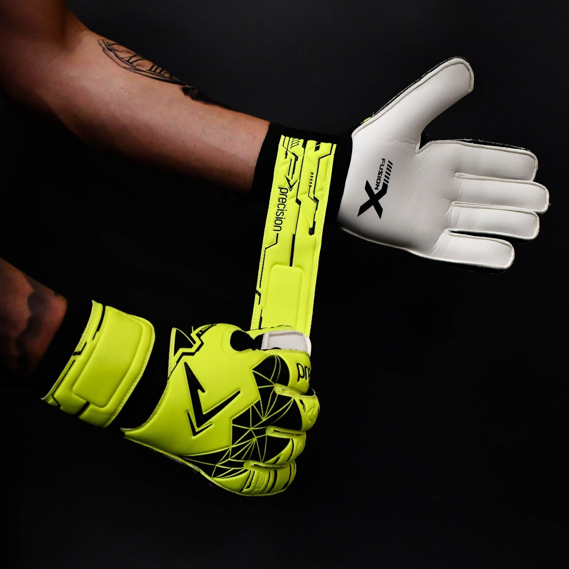 Precision Junior Fusion X Flat Cut Essential Goalkeeper Gloves - ABC School Supplies