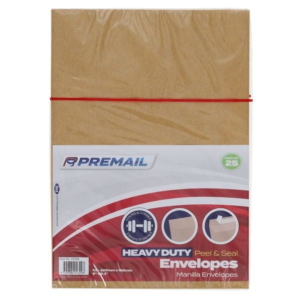 Premail C5 Heavy Duty Seal Envelopes - Manilla - ABC School Supplies