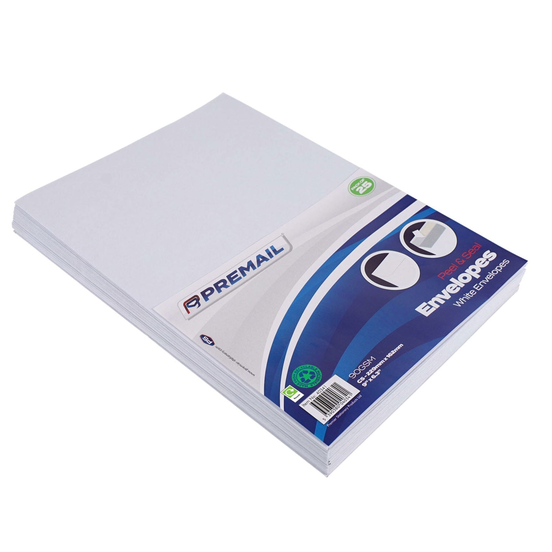 Premail Pkt.25 C5 Peel & Seal Envelopes - White - ABC School Supplies