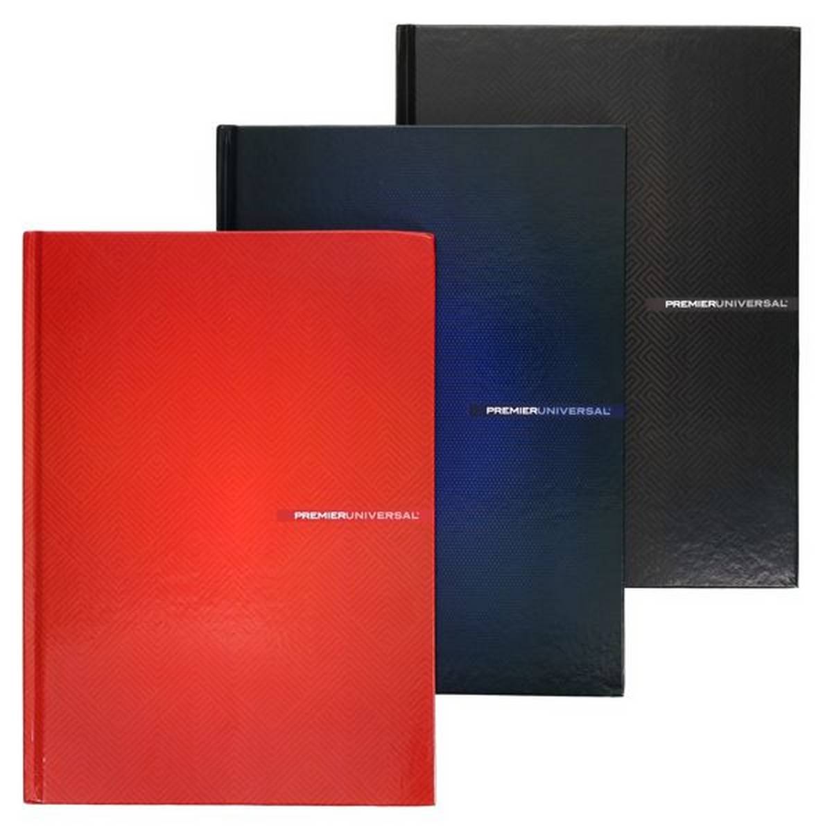 Premier A4 160Pg Hardcover Notebooks Pack Of 3 (Bold) - ABC School Supplies