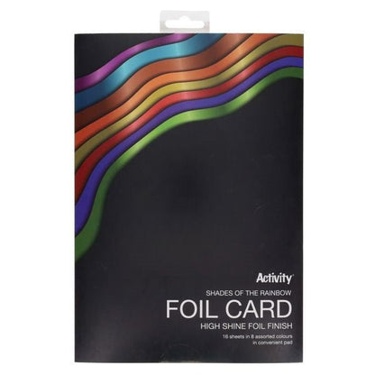 Premier A4 Foil Card 16 Sheets - Shades Of The Rainbow - ABC School Supplies