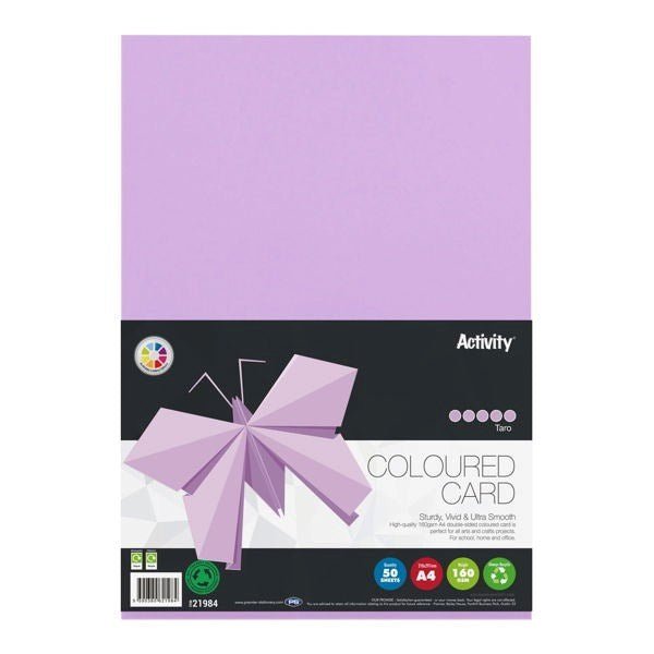 Premier Activity A4 160gsm Card 50 Sheets – Colours - ABC School Supplies