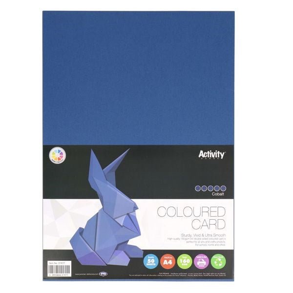 Premier Activity A4 160gsm Card 50 Sheets – Colours - ABC School Supplies