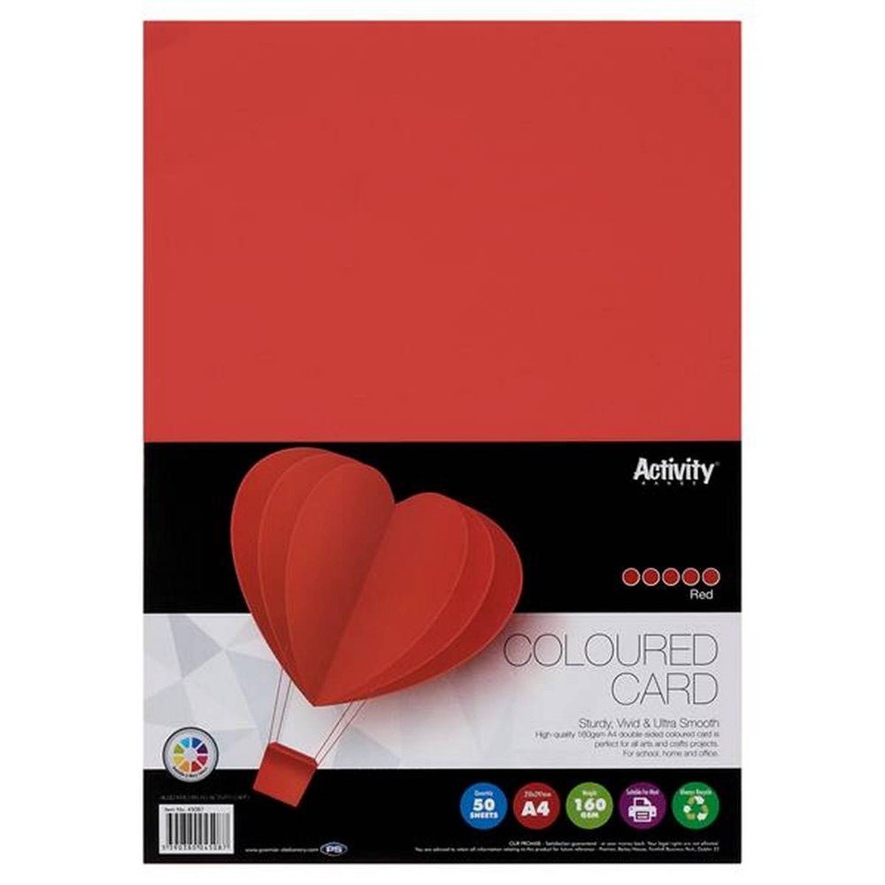 Premier Activity A4 160gsm Card 50 Sheets – Colours - ABC School Supplies