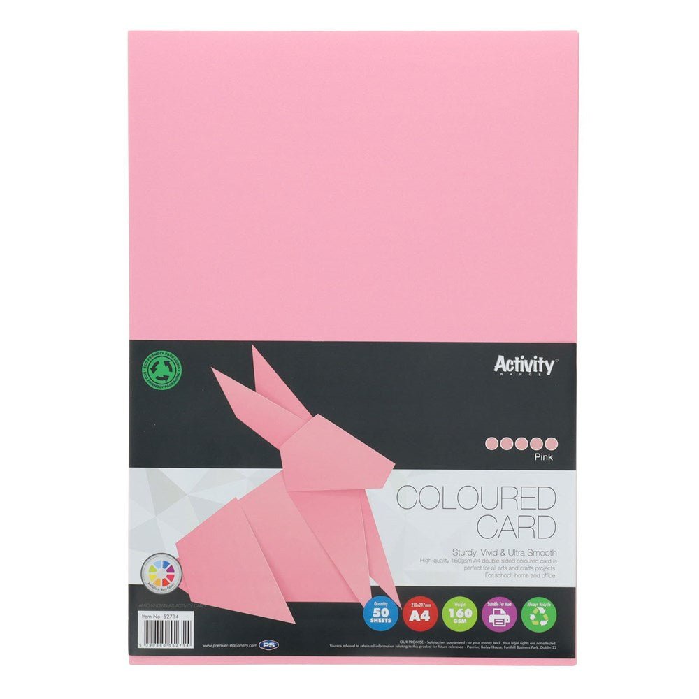 Premier Activity A4 160gsm Card 50 Sheets – Colours - ABC School Supplies