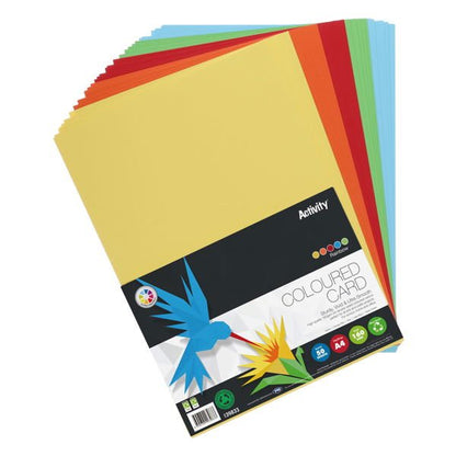 Premier Activity A4 160gsm Card 50 Sheets - Rainbow - ABC School Supplies