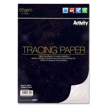 Premier Activity A4 65Gsm Tracing Paper Pad 30 Sheets - ABC School Supplies