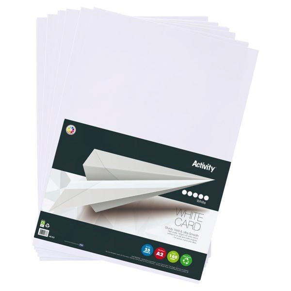 Premier Activity Large A2 160gsm Card 25 Sheets – White - ABC School Supplies