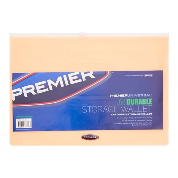 **Premier Universal A4 Durable Coloured Storage Wallet - ABC School Supplies