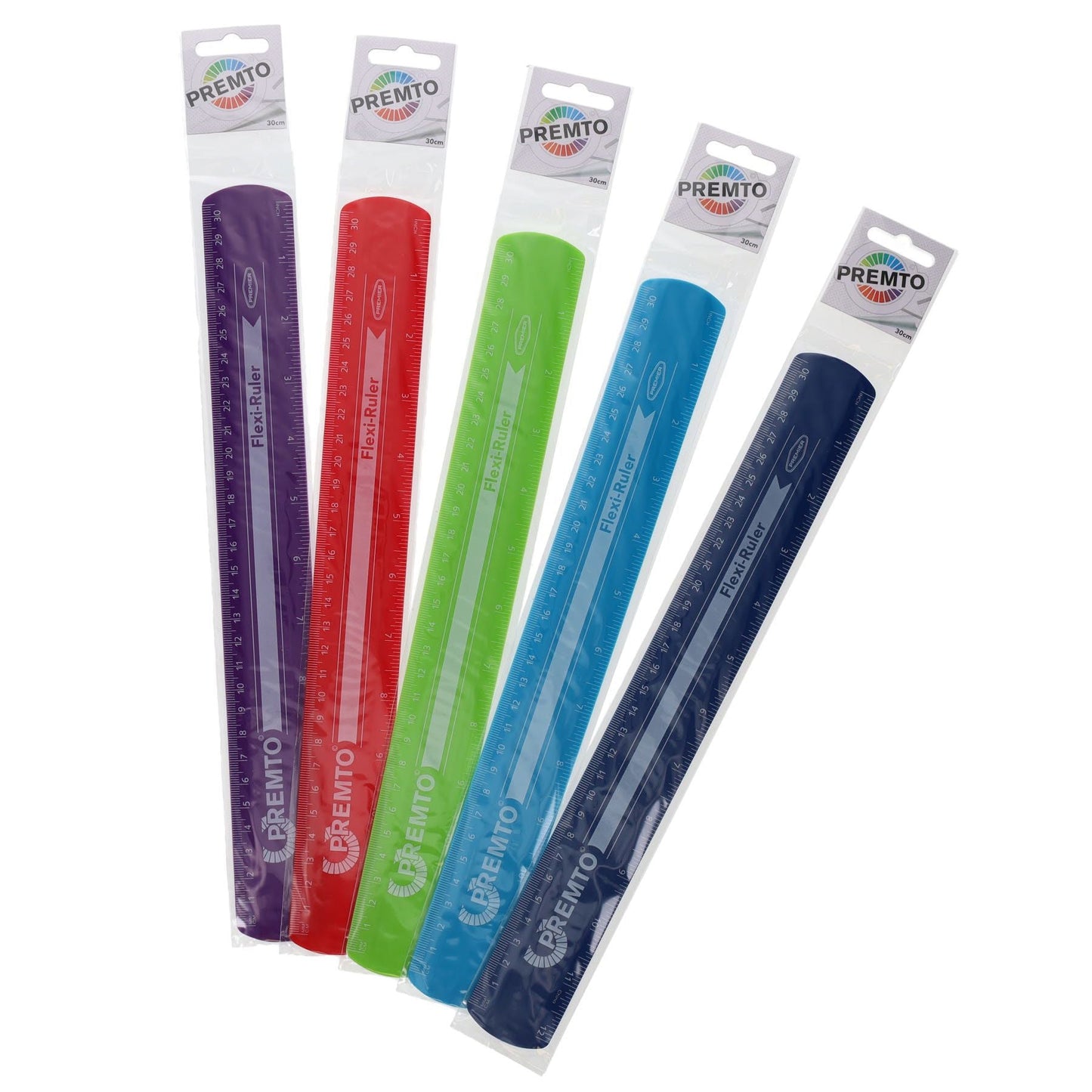Premto 30cm Flexible Ruler - Assorted Colours - ABC School Supplies