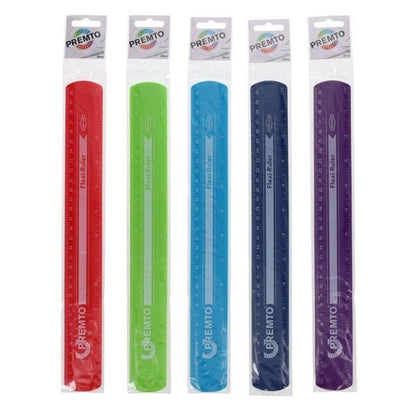 Premto 30Cm Flexible Ruler - Assorted Colours - ABC School Supplies