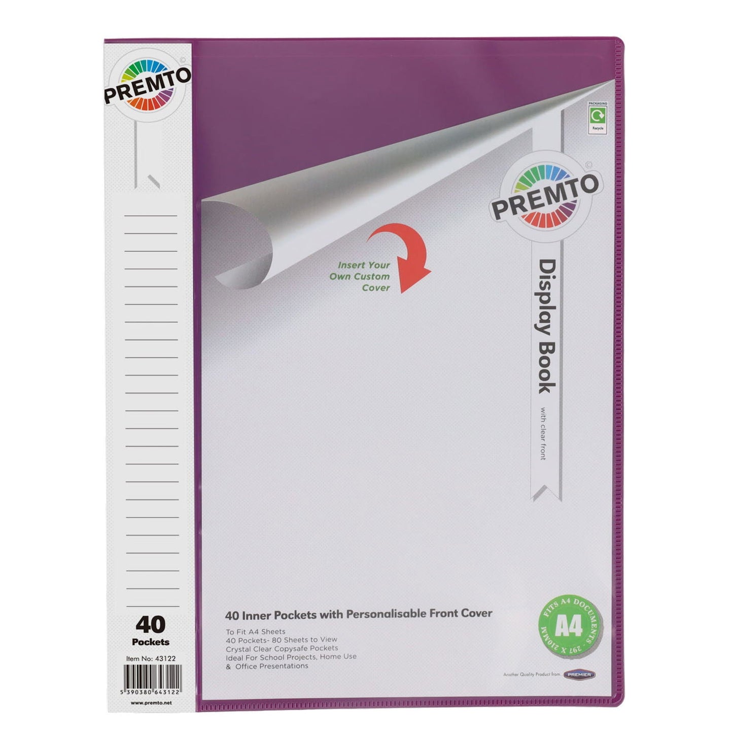 Premto 40 Pocket Display Book - ABC School Supplies