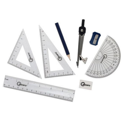 Premto 9pce Maths Set Admiral Blue - ABC School Supplies