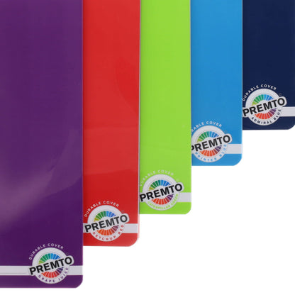 Premto A4 120Pg Durable Cover Manuscript Book - Pack of 5 Asst. - ABC School Supplies