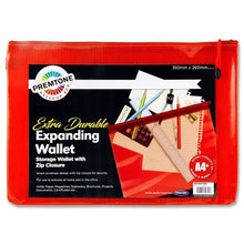 **Premto A4+ Extra Durable Mesh Storage Wallet - Ketchup Red - ABC School Supplies