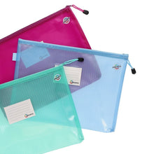 Premto A4+ Extra Durable Mesh Storage Wallet (Pastel Colours) Pack of 3 - ABC School Supplies