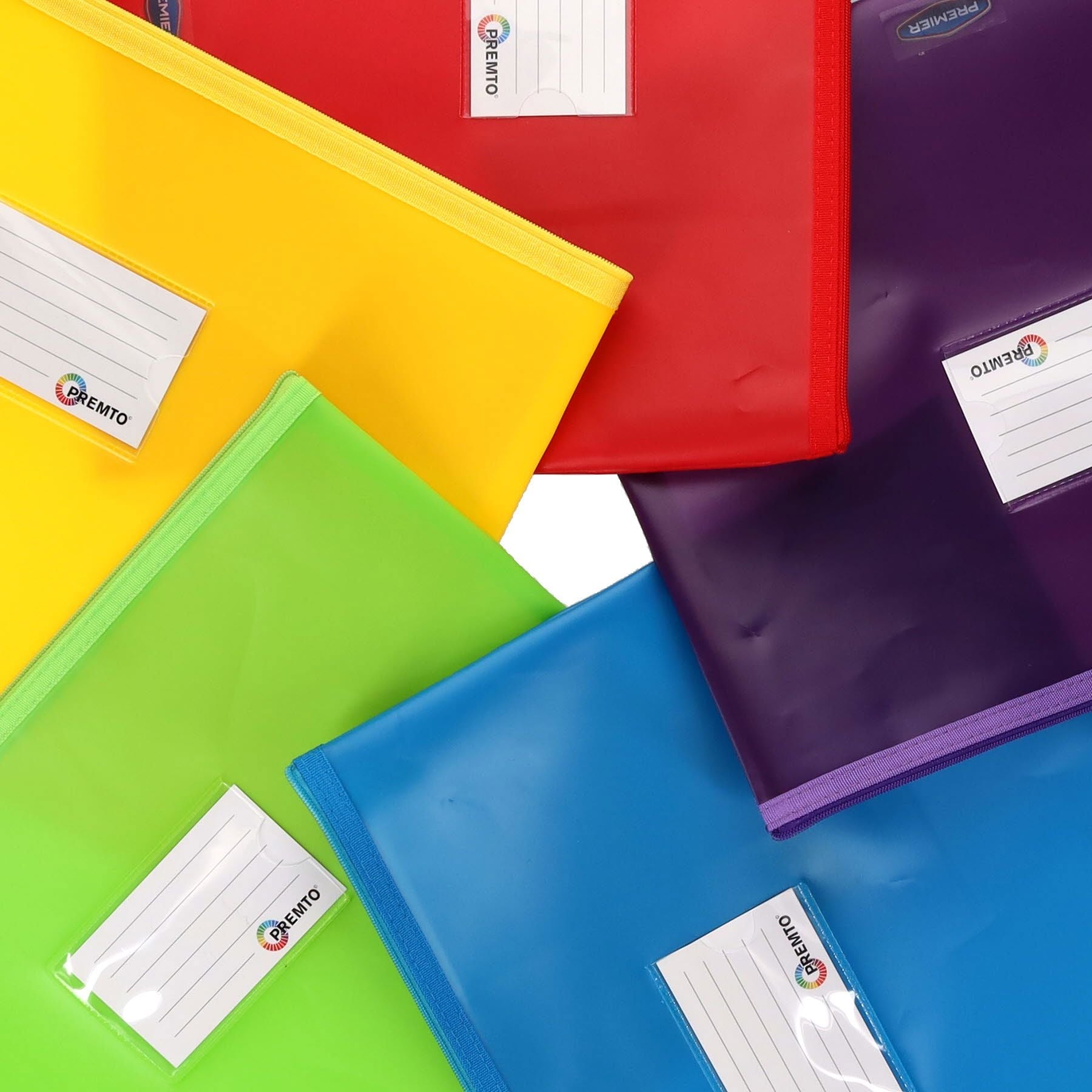 Premto A4+ Extra Durable Storage Wallets - Ice Colours - Pack of 5 - ABC School Supplies