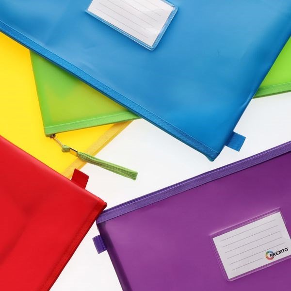 Premto A4+ Extra Durable Storage Wallets - Ice Colours - Pack of 5 - ABC School Supplies