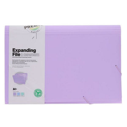 Premto A4+ Pastel 12 Part Expanding File - ABC School Supplies