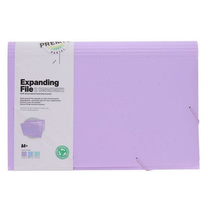 Premto A4+ Pastel 12 Part Expanding File - ABC School Supplies