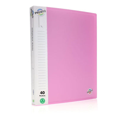 Premto A4 Pastel 40 Pocket Display Book Pack of 3 - ABC School Supplies