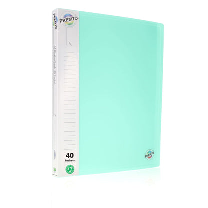 Premto A4 Pastel 40 Pocket Display Book Pack of 3 - ABC School Supplies