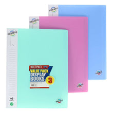 Premto A4 Pastel 40 Pocket Display Book Pack of 3 - ABC School Supplies