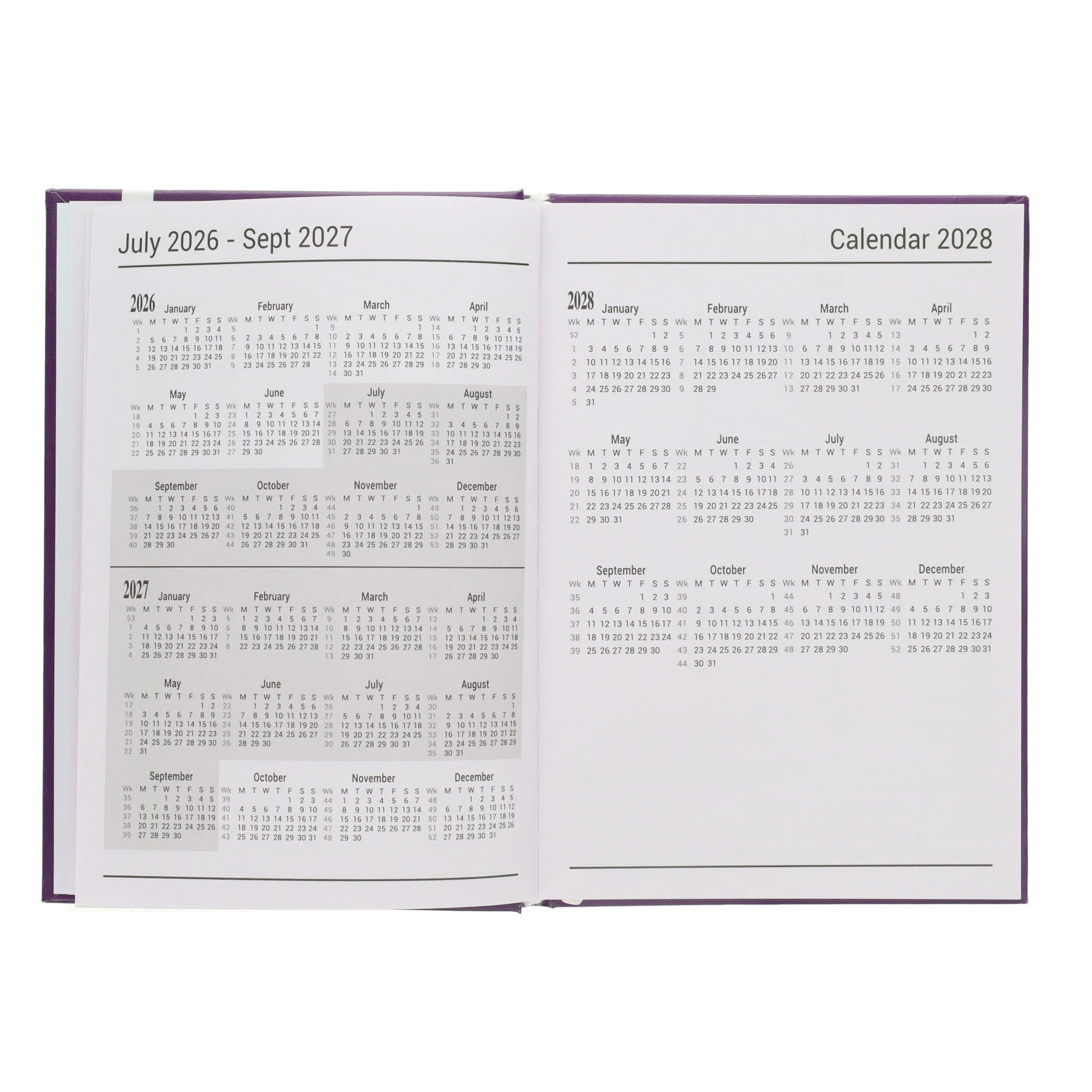 Premto A5 2026-2027 Page a Day Academic Diary - Bold Colours - ABC School Supplies
