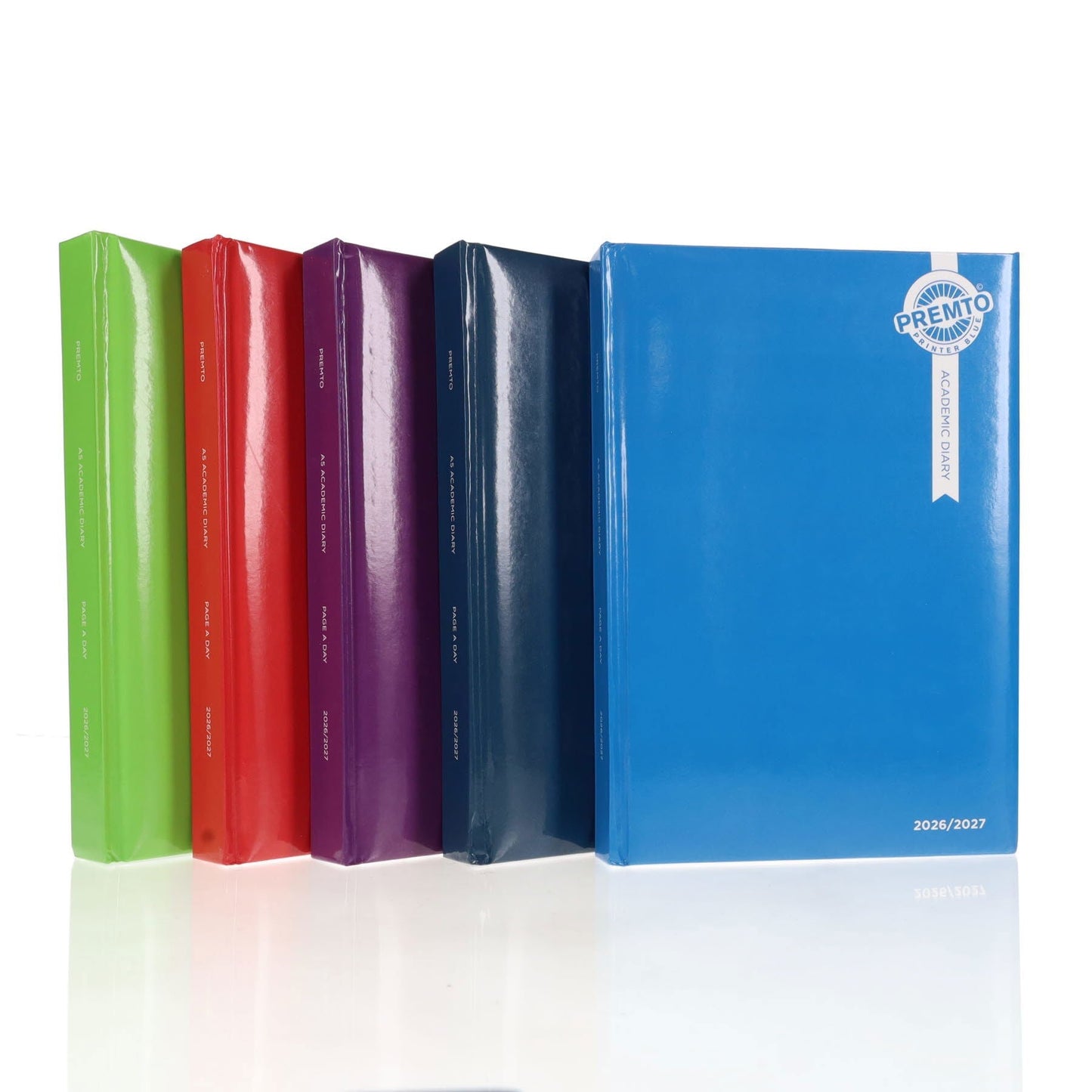 Premto A5 2026-2027 Page a Day Academic Diary - Bold Colours - ABC School Supplies