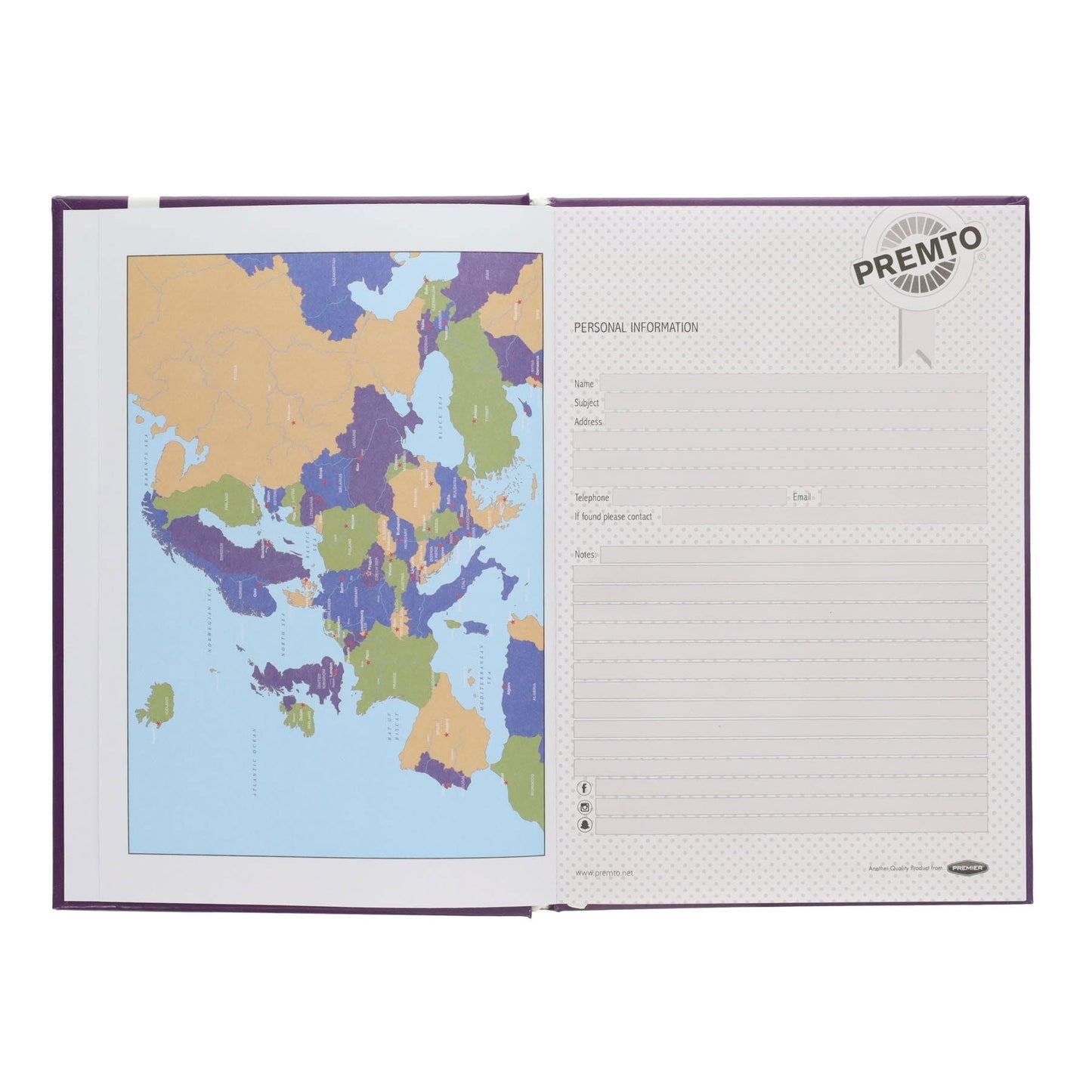 Premto A5 2026-2027 Page a Day Academic Diary - Pastel Colours - ABC School Supplies