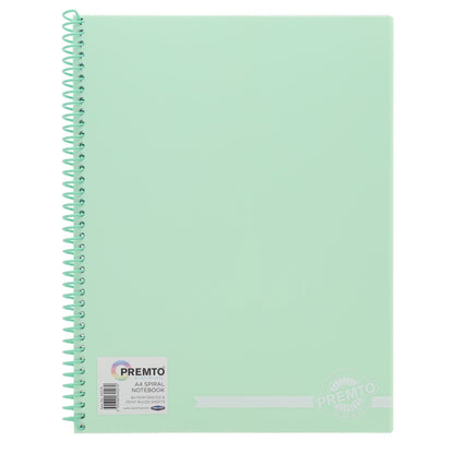 Premto Pastel A4 160Pg PP Spiral Notebook - ABC School Supplies