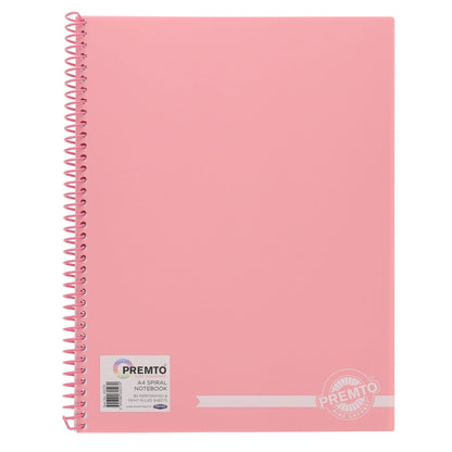 Premto Pastel A4 160Pg PP Spiral Notebook - ABC School Supplies