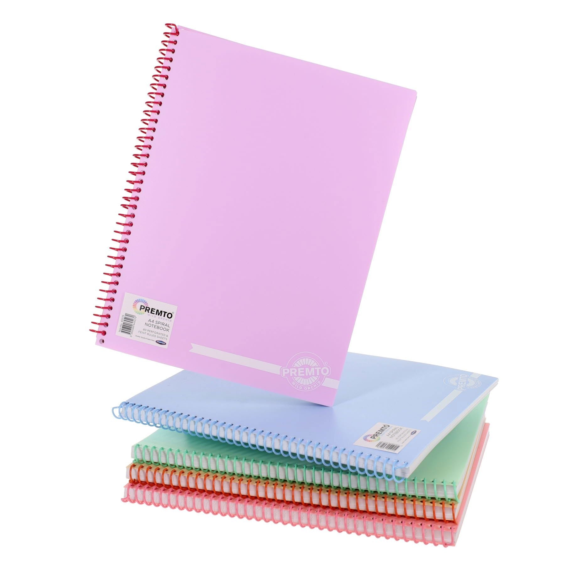 Premto Pastel A4 160Pg PP Spiral Notebook - ABC School Supplies