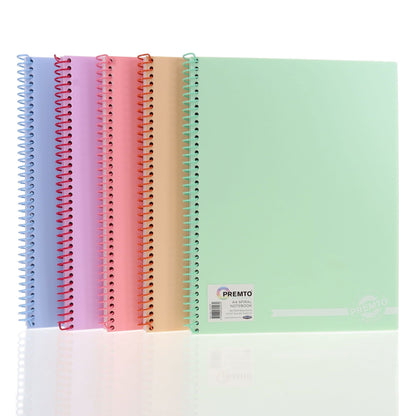 Premto Pastel A4 160Pg PP Spiral Notebook - ABC School Supplies