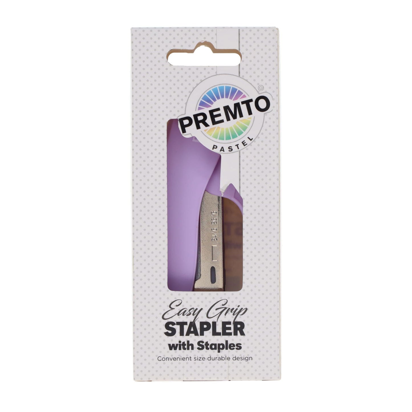 Premto Pastel Easy Grip Stapler & 26/6 Staples - ABC School Supplies