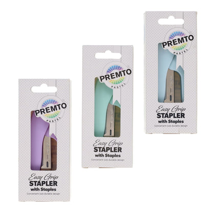 Premto Pastel Easy Grip Stapler & 26/6 Staples - ABC School Supplies