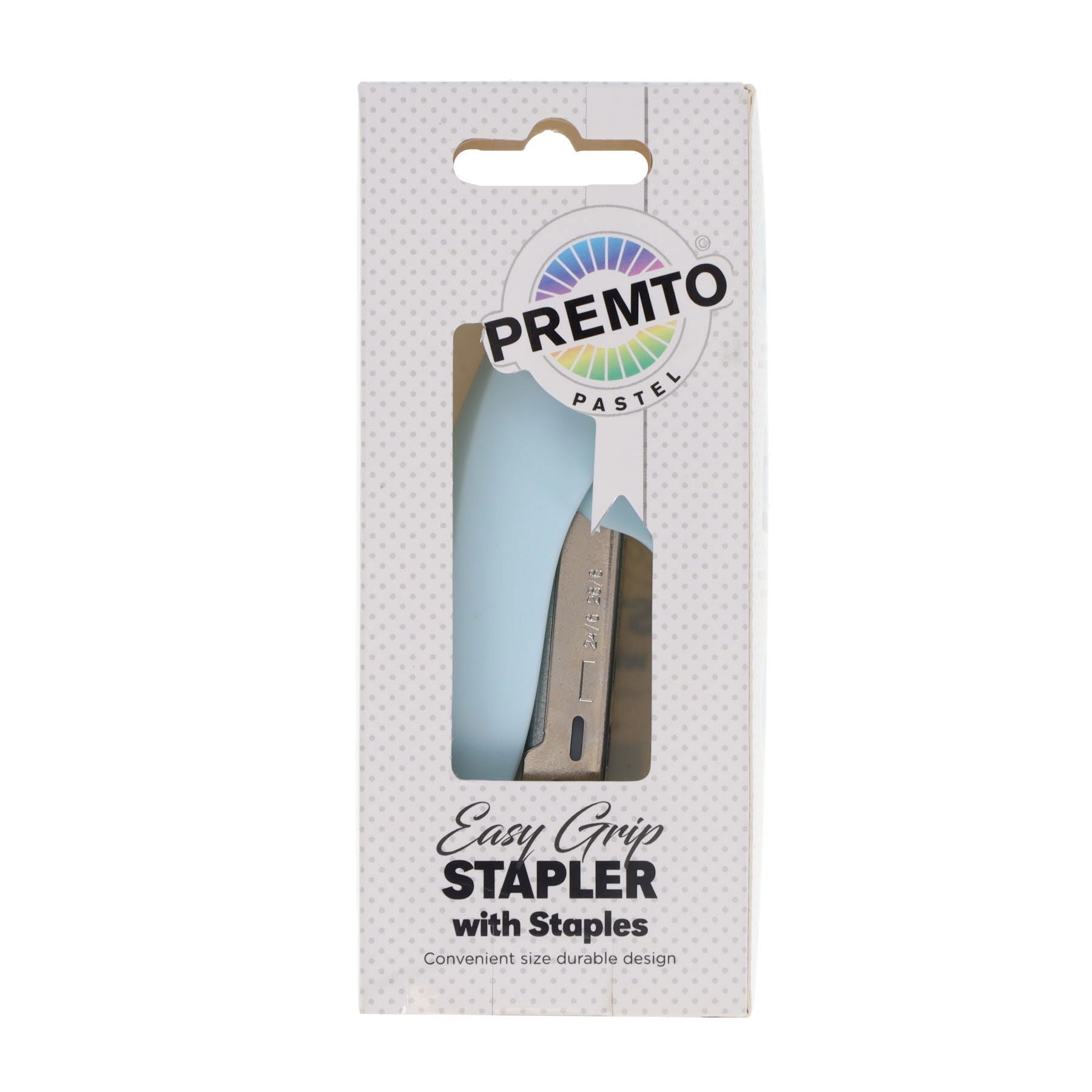 Premto Pastel Easy Grip Stapler & 26/6 Staples - ABC School Supplies